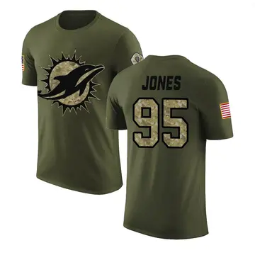 Men's Benito Jones Miami Dolphins Olive Salute to Service Legend T-Shirt