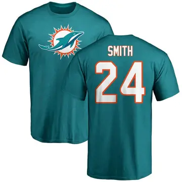 Men's Cam Smith Miami Dolphins Name & Number Logo T-Shirt - Aqua