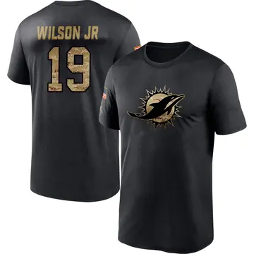 Men's Cedrick Wilson Jr. Miami Dolphins Black 2020 Salute To Service Performance T-Shirt