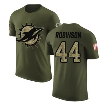 Men's Chop Robinson Miami Dolphins Olive Salute to Service Legend T-Shirt