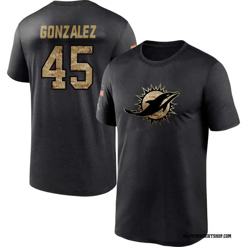 Men's Zane Gonzalez Miami Dolphins Black 2020 Salute To Service Performance T-Shirt