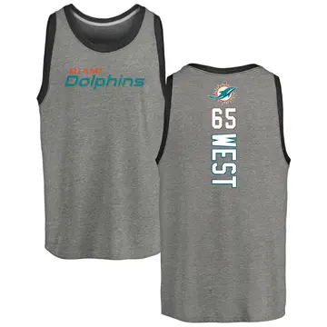 Youth Addison West Miami Dolphins Backer Tri-Blend Tank Top - Ash