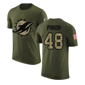 Youth Bradley Pinion Miami Dolphins Olive Salute to Service Legend T-Shirt