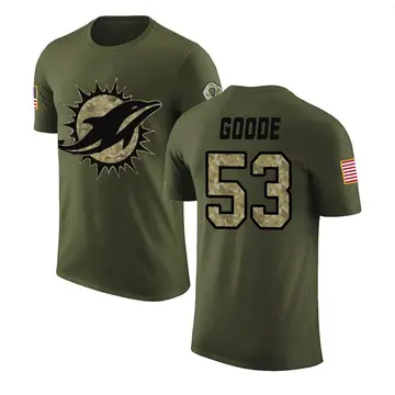 Youth Cameron Goode Miami Dolphins Olive Salute to Service Legend T-Shirt