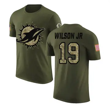 Youth Cedrick Wilson Jr. Miami Dolphins Olive Salute to Service Legend T-Shirt