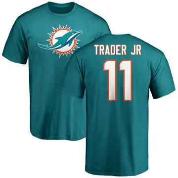 Youth Dante Trader Jr. Miami Dolphins Name & Number Logo T-Shirt - Aqua
