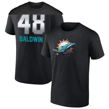 Youth Monaray Baldwin Miami Dolphins Midnight Mascot T-Shirt - Black