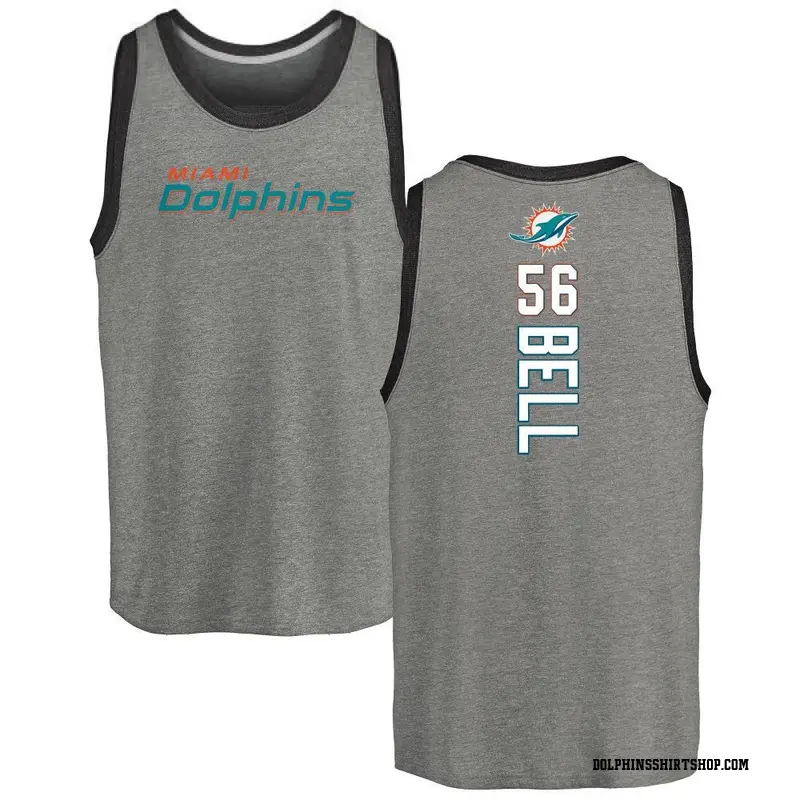 Youth Quinton Bell Miami Dolphins Backer Tri-Blend Tank Top - Ash