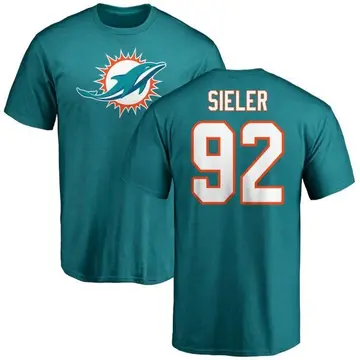 Youth Zach Sieler Miami Dolphins Name & Number Logo T-Shirt - Aqua
